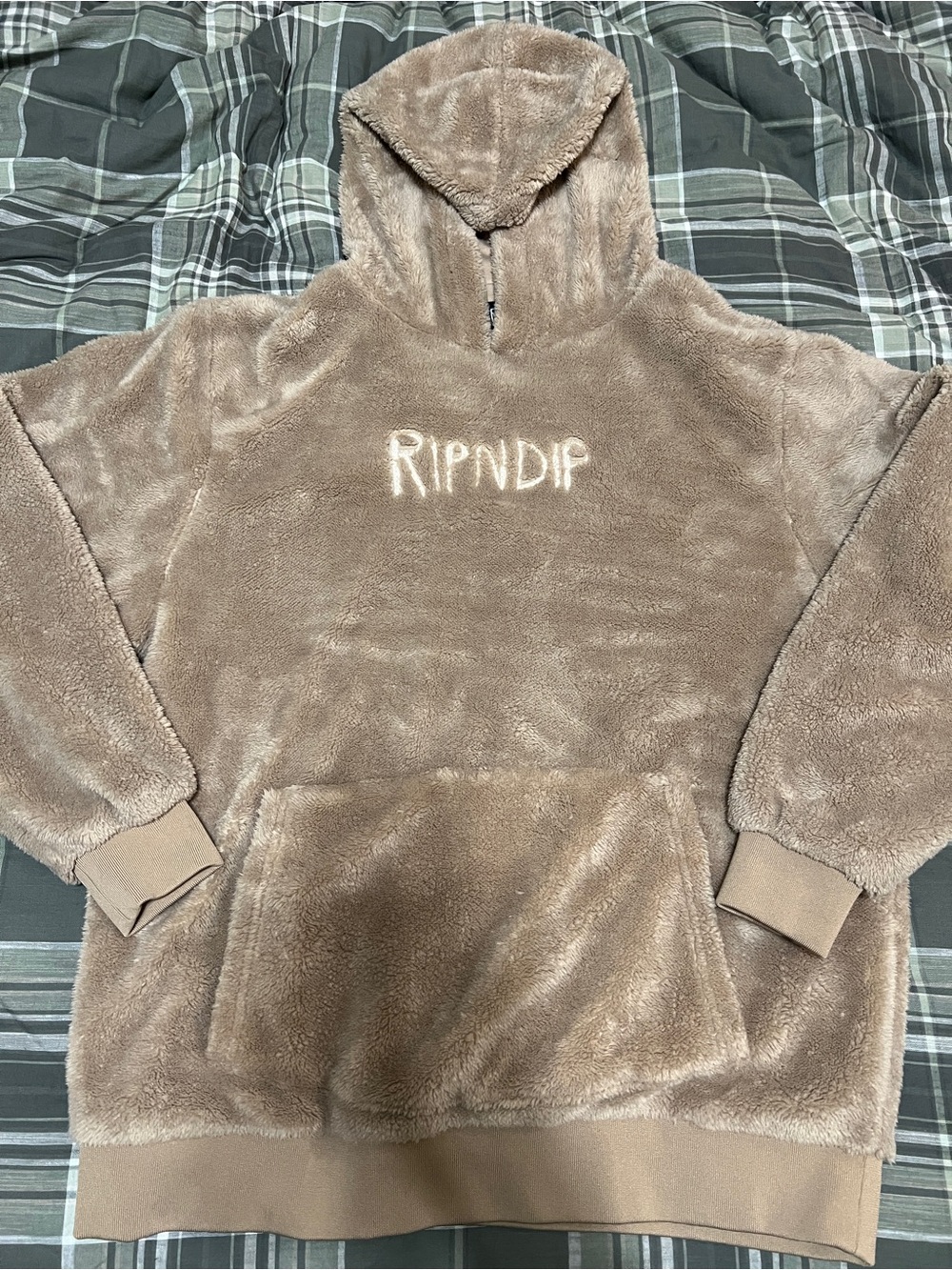 Ripndip Taupe Plush Crewneck Hoodie
